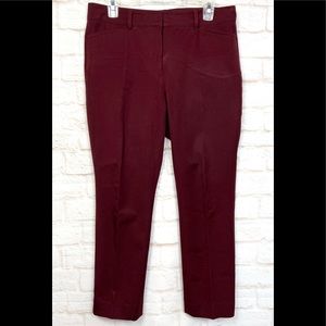 WHBM The Slim Ankle Pants - Burgundy